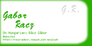 gabor racz business card